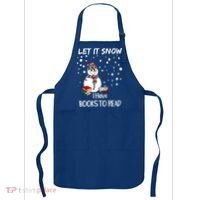 Cute Snow Let It Snow I Have Books Reader Gift Apron thumb 0