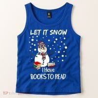 Cute Snow Let It Snow I Have Books Reader Gift Tank Top thumb 2