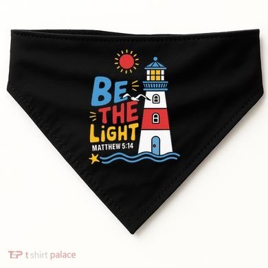 Casual Summer Lighthouse Bible verse Christian USA-Made Doggie Bandana