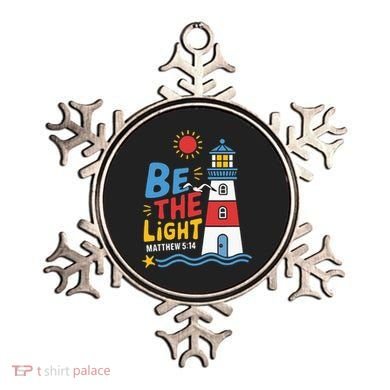 Casual Summer Lighthouse Bible verse Christian Ornament