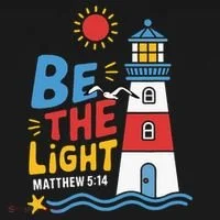 Casual Summer Lighthouse Bible verse Christian Ornament thumb 1
