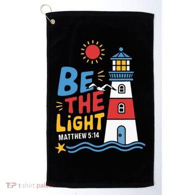 Casual Summer Lighthouse Bible verse Christian Golf Towel