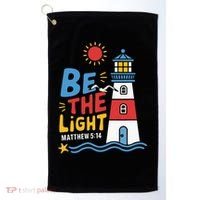 Casual Summer Lighthouse Bible verse Christian Golf Towel thumb 0