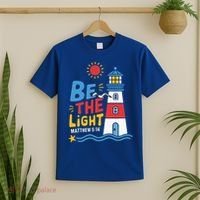 Casual Summer Lighthouse Bible verse Christian T-Shirt thumb 2