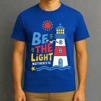 Casual Summer Lighthouse Bible verse Christian T-Shirt thumb 3