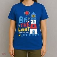 Casual Summer Lighthouse Bible verse Christian T-Shirt thumb 4