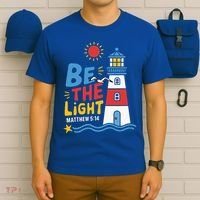 Casual Summer Lighthouse Bible verse Christian T-Shirt thumb 6