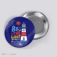 Casual Summer Lighthouse Bible verse Christian Button thumb 0