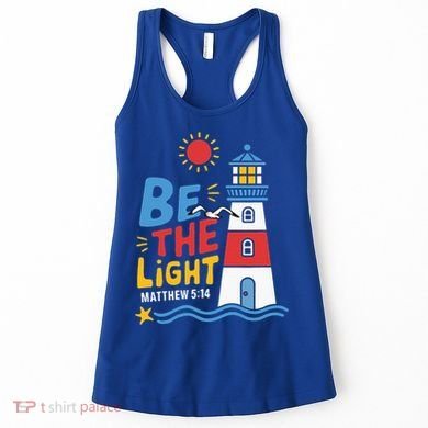 Casual Summer Lighthouse Bible verse Christian Women's Tank Top