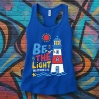 Casual Summer Lighthouse Bible verse Christian Women's Tank Top thumb 3