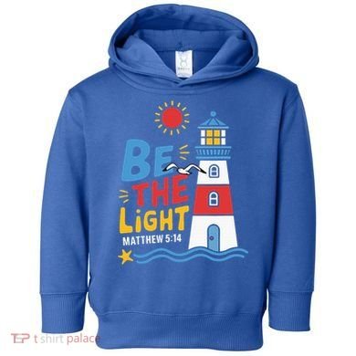 Casual Summer Lighthouse Bible verse Christian Toddler Hoodie
