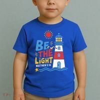 Casual Summer Lighthouse Bible verse Christian Toddler T-Shirt thumb 2