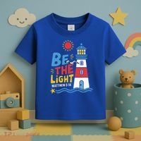 Casual Summer Lighthouse Bible verse Christian Toddler T-Shirt thumb 3