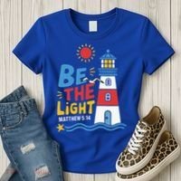 Casual Summer Lighthouse Bible verse Christian Women's T-Shirt thumb 3