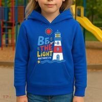 Casual Summer Lighthouse Bible verse Christian Kids Hoodie thumb 3