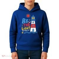 Casual Summer Lighthouse Bible verse Christian Kids Hoodie thumb 4