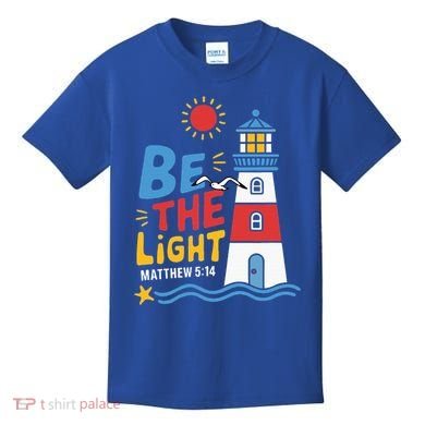 Casual Summer Lighthouse Bible verse Christian Kids T-Shirt