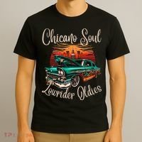 Chicano Soul Lowrider Oldies Car Clothing Low Slow Cholo T-Shirt thumb 3