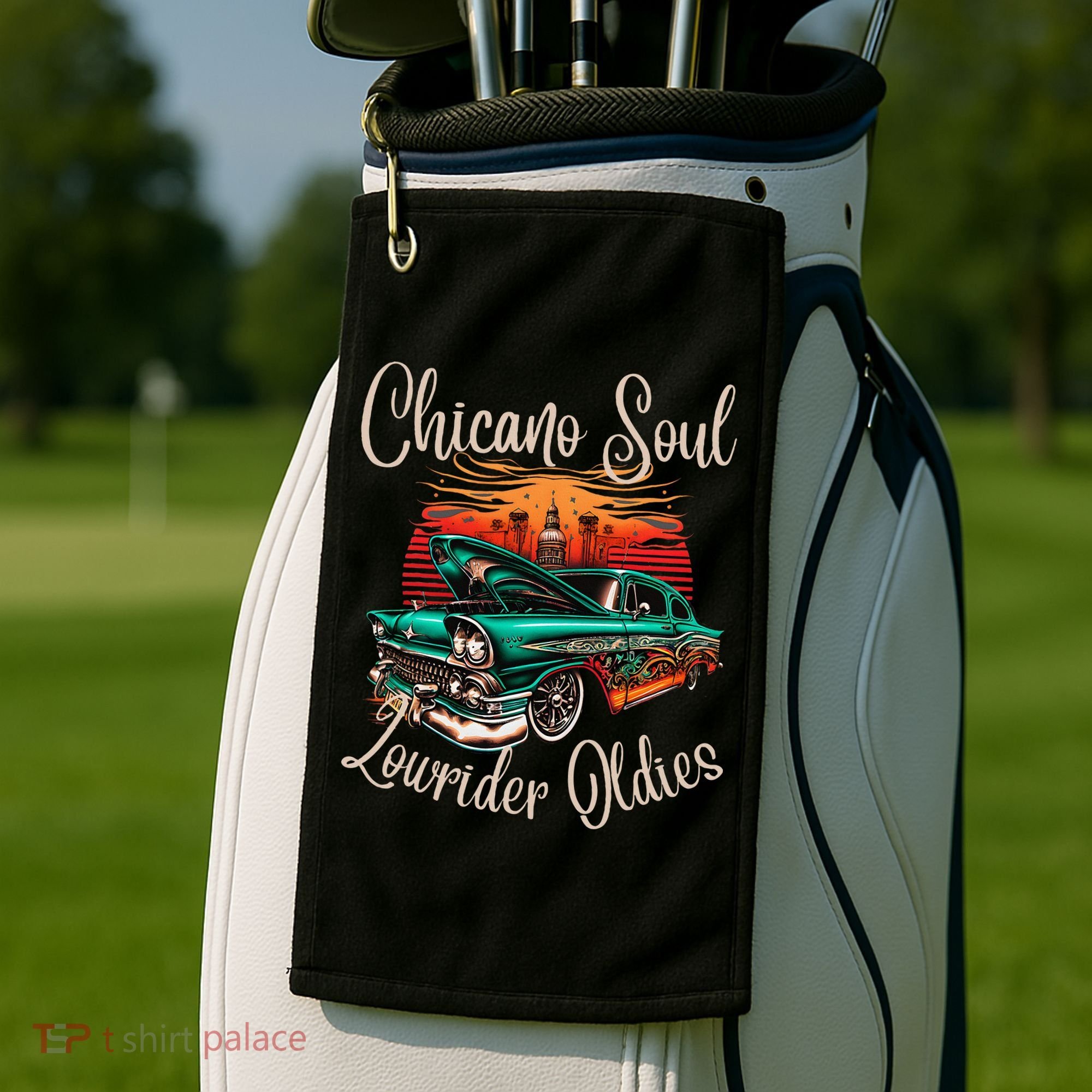 Chicano Soul Lowrider Oldies Car Clothing Low Slow Cholo Golf Towel