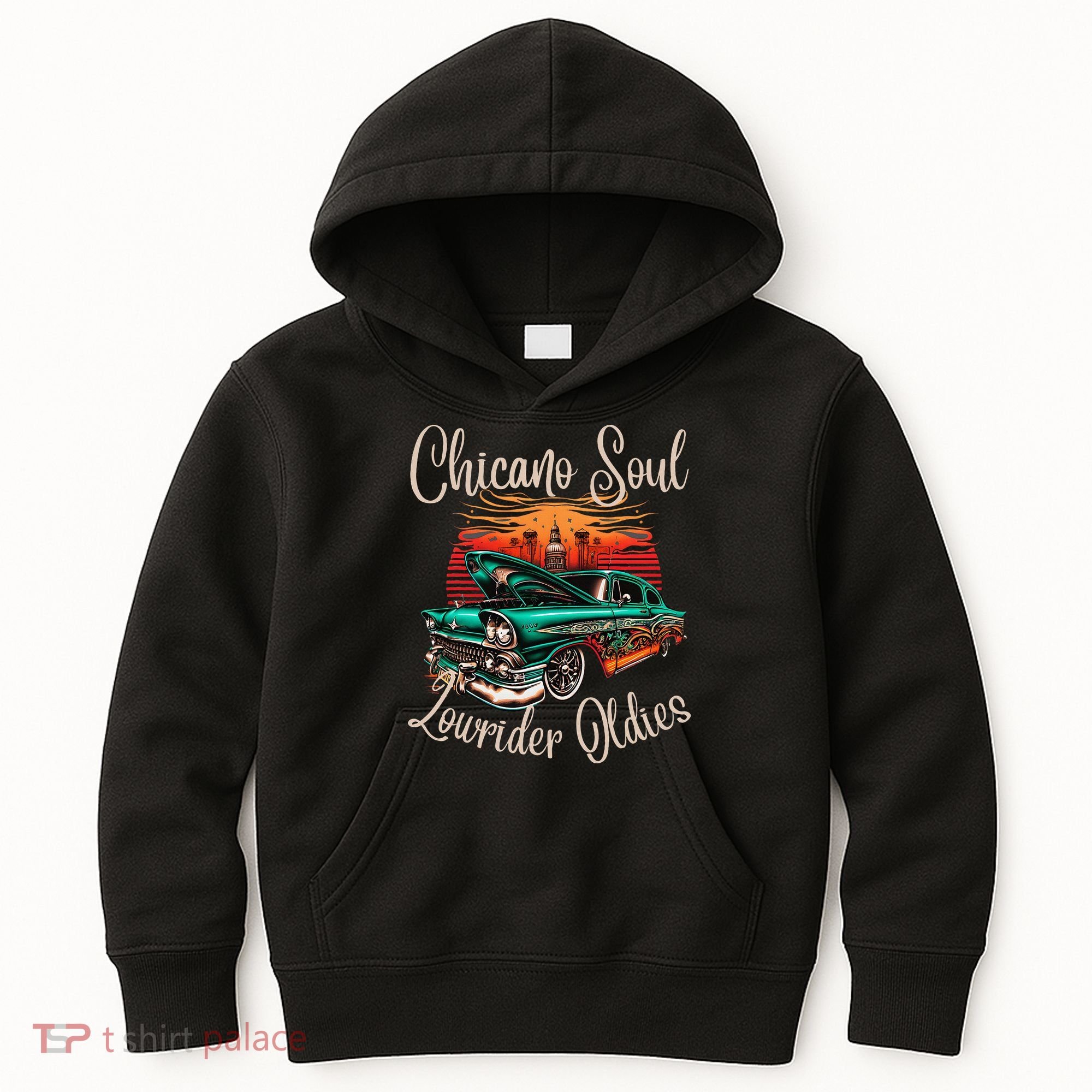 Chicano Soul Lowrider Oldies Car Clothing Low Slow Cholo Kids Hoodie