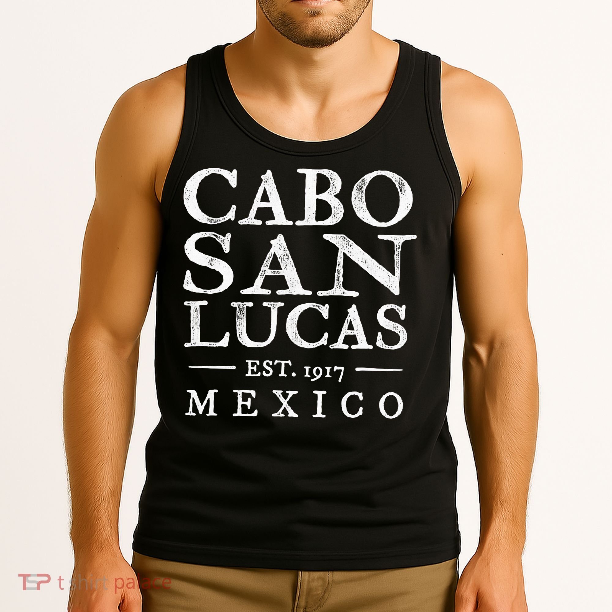 Cabo San Lucas Mexico Retro Souvenir Distressed Tank Top