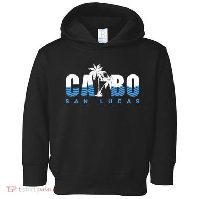 Cabo San Lucas Mexico Ocean Vibes Vintage Typography Toddler Hoodie