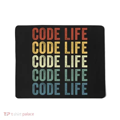 Code Sleek Life Minimalist Retro Design For Tech Enthusiasts Coding Aficionados Mousepad