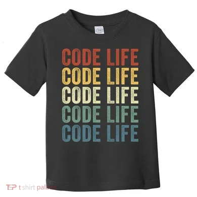 Code Sleek Life Minimalist Retro Design For Tech Enthusiasts Coding Aficionados Toddler T-Shirt