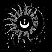 Celestial Sun Moon Astrology Astronomy Women's Hoodie thumb 2