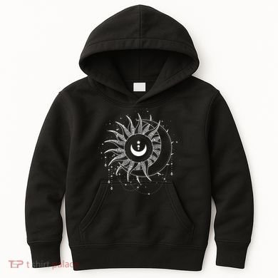 Celestial Sun Moon Astrology Astronomy Kids Hoodie