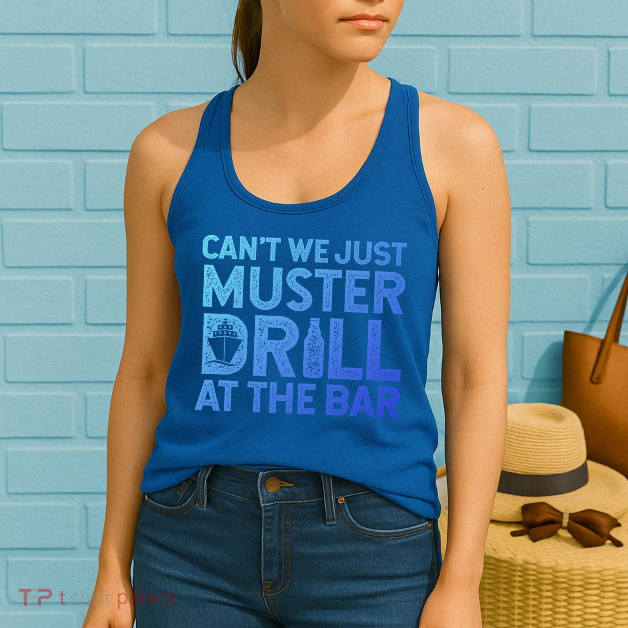 Cruise Ship Muster Drill Funny Drunk Cruise Great Gift Women's Tank Top