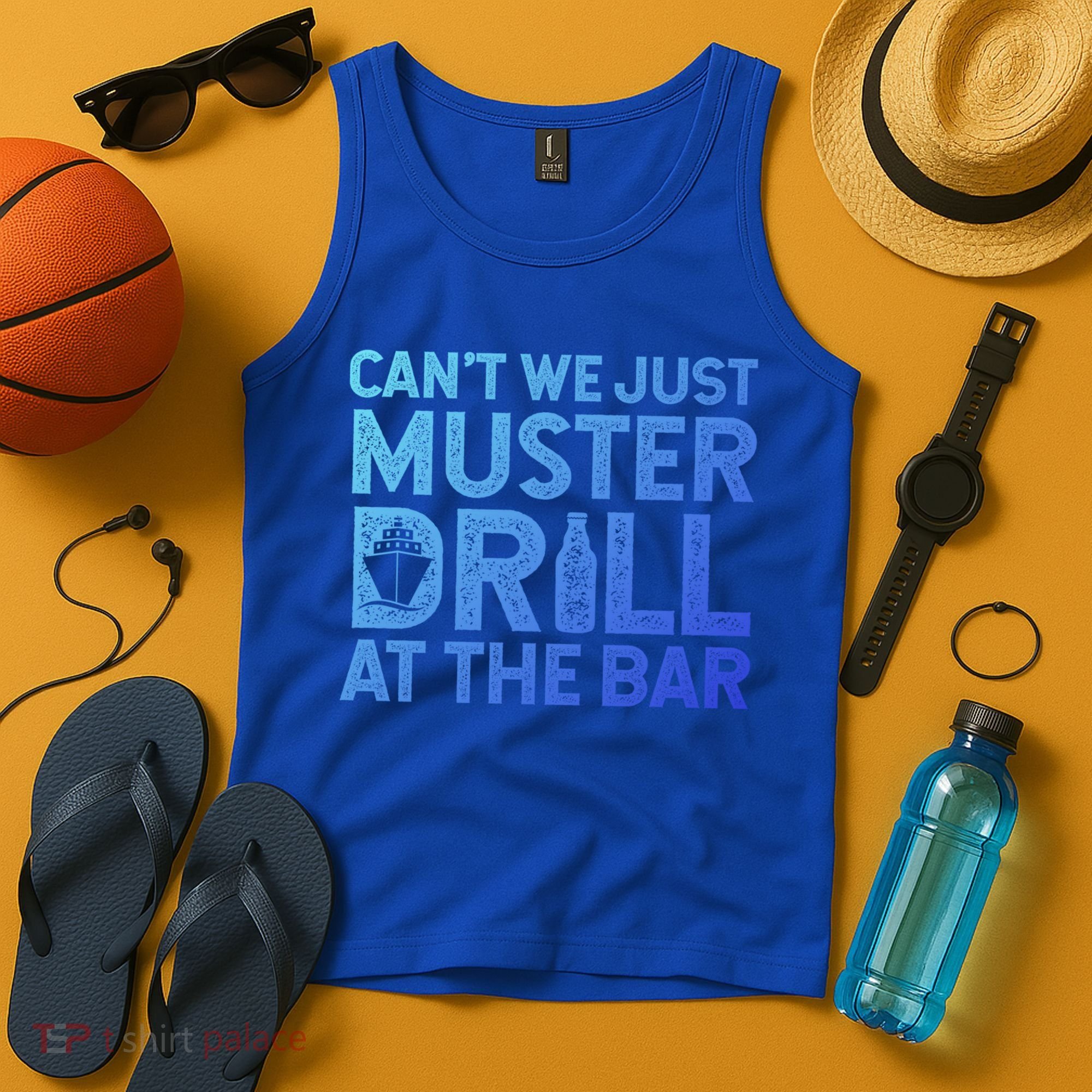 Cruise Ship Muster Drill Funny Drunk Cruise Great Gift Tank Top