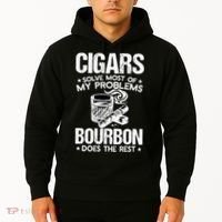Cigars Solve Most Of My Problems Bourbon Does The Rest Sweatshirt Hoodie thumb 2
