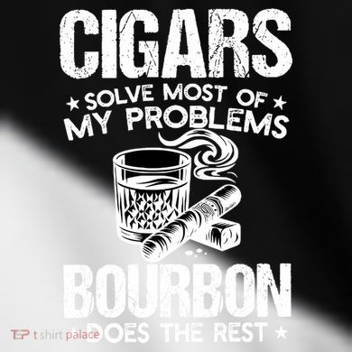 Cigars Solve Most Of My Problems Bourbon Does The Rest Sweatshirt Toddler Fine Jersey T-Shirt