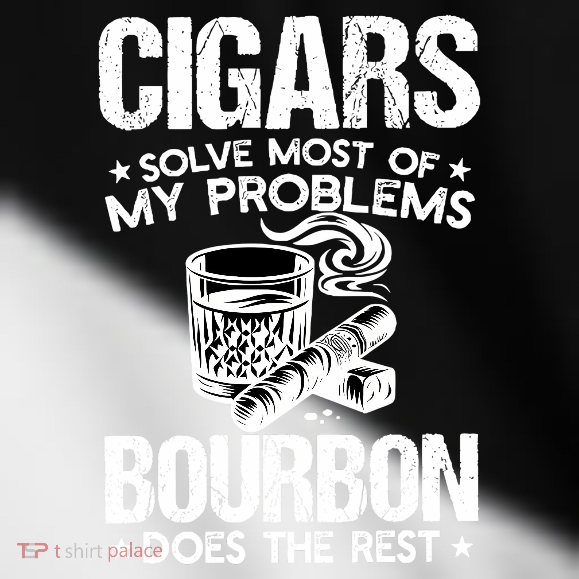Cigars Solve Most Of My Problems Bourbon Does The Rest Sweatshirt Toddler Fine Jersey T-Shirt