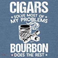 Cigars Solve Most Of My Problems Bourbon Does The Rest Sweatshirt Comfort Colors Garment-Dyed Hooded Sweatshirt thumb 2