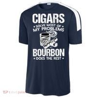 Cigars Solve Most Of My Problems Bourbon Does The Rest Sweatshirt Sport-Tek Competitor United Soccer Jersey thumb 2