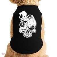Cool Skull Mountain Biker Illustration Doggie Tank thumb 0