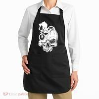 Cool Skull Mountain Biker Illustration Apron thumb 2