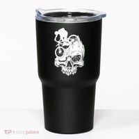 Cool Skull Mountain Biker Illustration Tumbler thumb 0