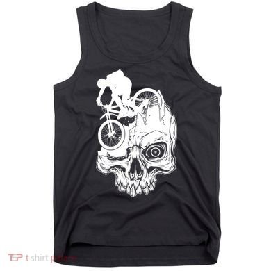 Cool Skull Mountain Biker Illustration Tank Top