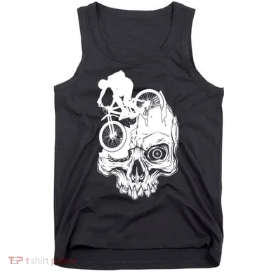 Cool Skull Mountain Biker Illustration Tank Top