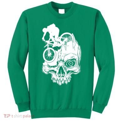 Cool Skull Mountain Biker Illustration Sweatshirt