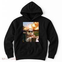 Cat Scarf Meme Drinking Coffee Selfie Chill Explosive Comet  Hoodie thumb 0