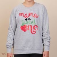Cute Strawberry Mama Of The Sweet One Women's Sweatshirt thumb 0