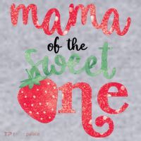 Cute Strawberry Mama Of The Sweet One Women's Sweatshirt thumb 2