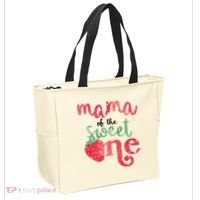Cute Strawberry Mama Of The Sweet One Tote Bag thumb 2