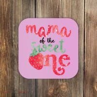 Cute Strawberry Mama Of The Sweet One Coaster thumb 0