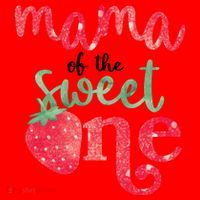 Cute Strawberry Mama Of The Sweet One Santa Hat thumb 1