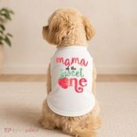 Cute Strawberry Mama Of The Sweet One Doggie Tank thumb 2